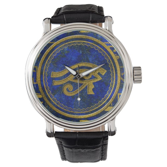 Montre OEil égyptien de Horus - Wadjet Lapis Lazuli (devant)