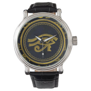 Montre Oeil égyptien d'or de Horus - Wadjet