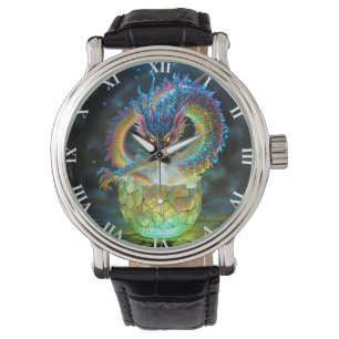Montre Œuf de dragon vert mignon de fantaisie