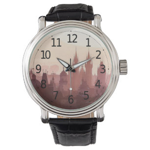 Montre OEuvre d'art acrylique de Prague
