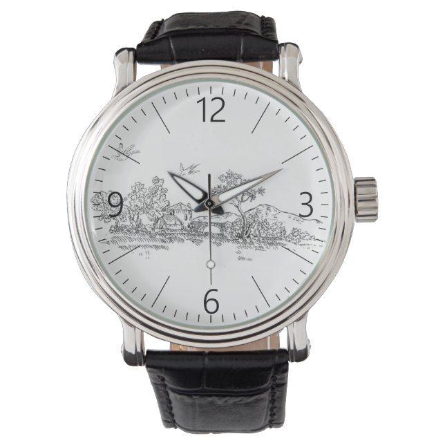 Montre OEuvre d'art rural antique (devant)