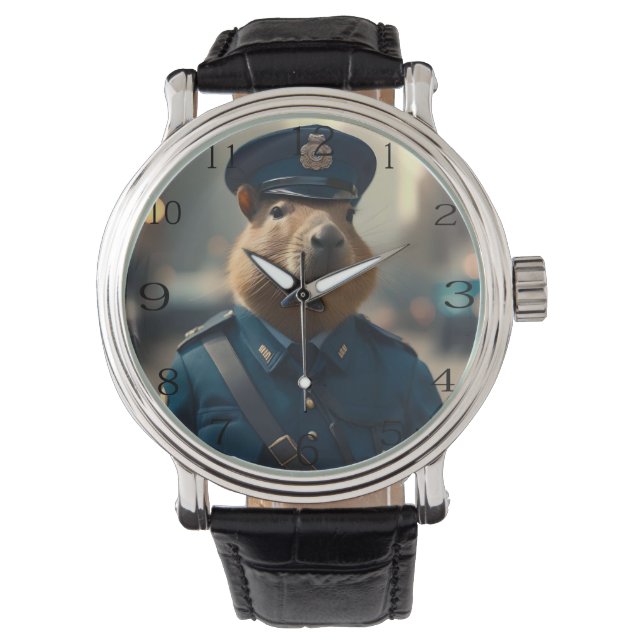 Montre Officier Capybara : Garder la paix, (devant)