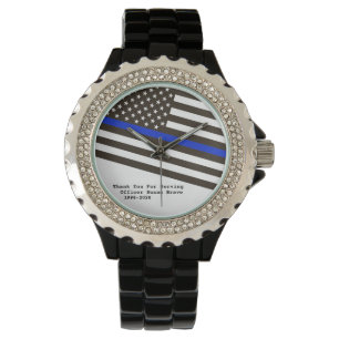 Montre *~* Officier de police de la Ligne Bleue Mince pou