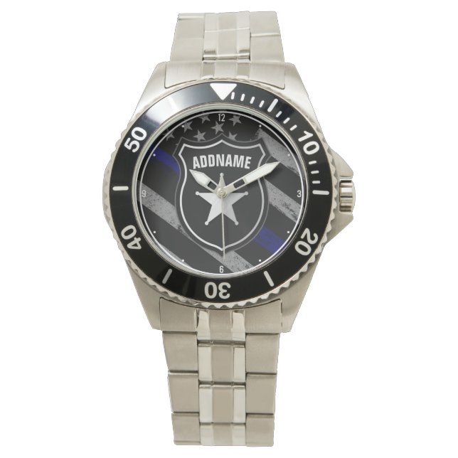 Montre Officier de police Shérif Cop Flag (devant)