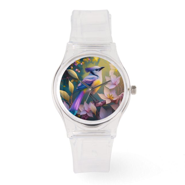 Montre Oiseau à poitrine jaune violet (Recto)