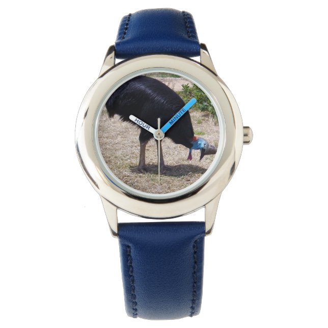 Montre Oiseau De Cassowary À La Recherche De Bugs Savoure (devant)