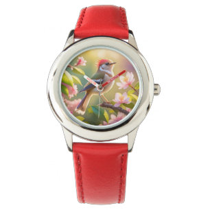 Montre Oiseau de Paruline Imaginaire à tête rouge