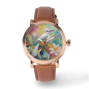 Montre Oiseau d'Imaginaire tourbé d'or