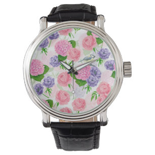 Montre Oiseau et fleurs
