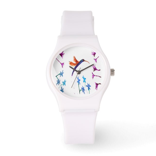 Montre Oiseau floral Art colibri (Recto)