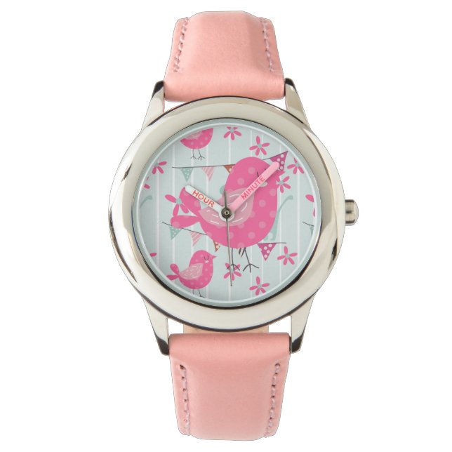 Montre Oiseaux, Chiens, Bannières, Fleurs (devant)