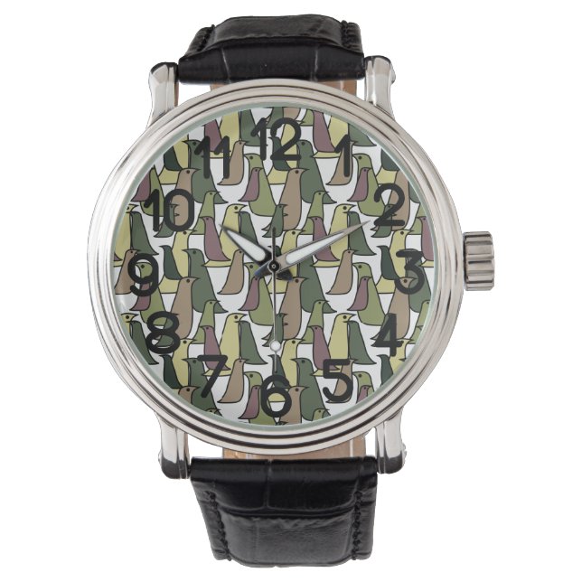 Montre Oiseaux de Camouflage (devant)