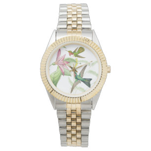 Montre Oiseaux de colibri Faune Fleurs Florales Regardez