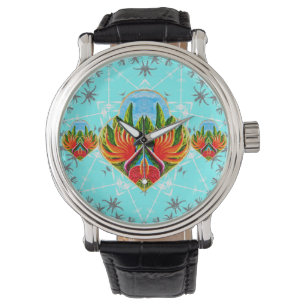 Montre Oiseaux de paradis hawaïens (bleu)
