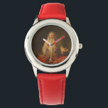 Montre Old Father Christmas (Santa Claus)<br><div class="desc">This design features a painting by the Scottish Victorian artist William Ewart Lockhart (1846–1900). It shows Father Christmas, also known as Santa Claus: he is an old man with a long white beard, and he is holding a glass of sherry in his hand. There is a luxurious spread of food...</div>