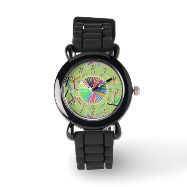Montre Olive & Silver Watch (Recto)
