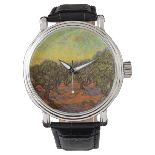 Montre Oliveraie, ciel orange par Vincent van Gogh