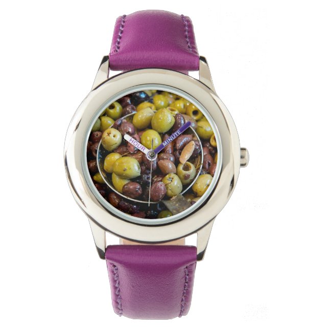 Montre Olives noires et vertes séchées (devant)