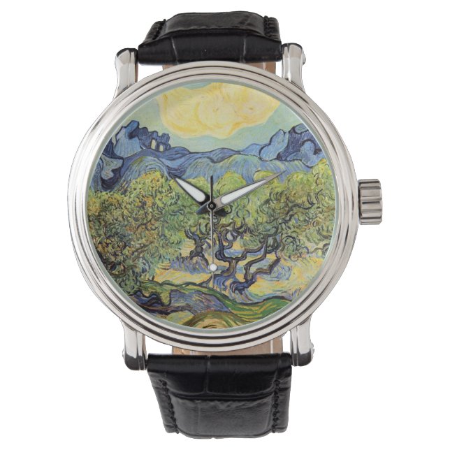 Montre Oliviers avec Alpilles par Vincent van Gogh (devant)