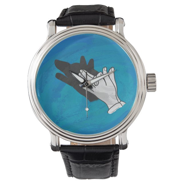 Montre Ombre de Loup sur Bleu (devant)