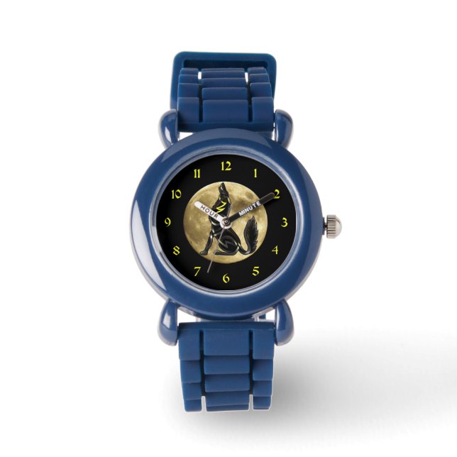 Montre Ombres bleues (Loup hurlant) (Recto)