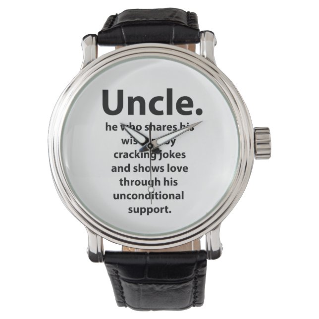 Montre Oncle Meilleur oncle jamais Citer Typographie Oncl (devant)