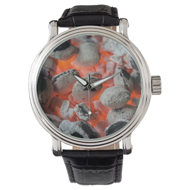 Montre Oncle Tony's BBQ Charcoal Briquettes Wrist Watch (devant)