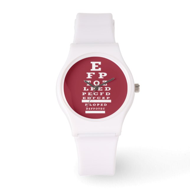 Montre Optométriste Diagramme OEuvre rouge (Recto)