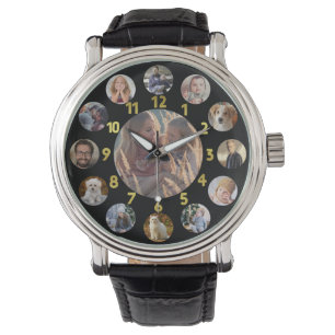 Montre Or des images   d'Instagram du collage 13 de photo