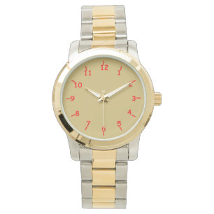 Montre Or et rouge