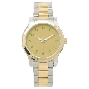 Montre Or et vert