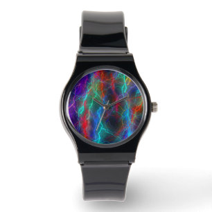 Montre Orage de foudre arc-en-ciel coloré