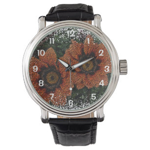 Montre Orange Daisy Balls Watch