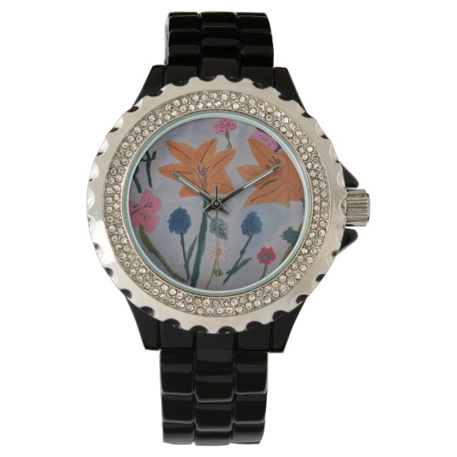 Montre Orange Lilies Watch (devant)