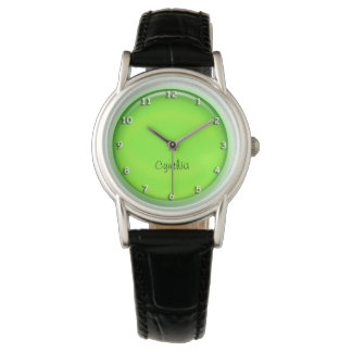 Montre - Orbe Vert avec Nom