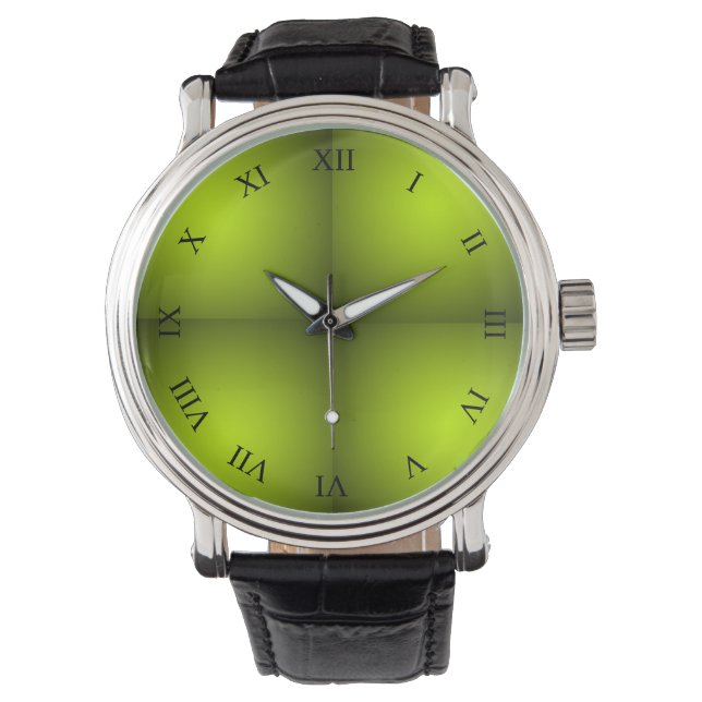 Montre Orbe verte brillante (devant)