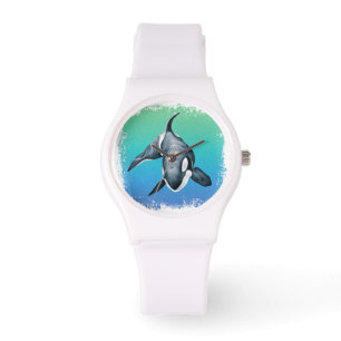 Montre Orca Whale cristal Turquoise