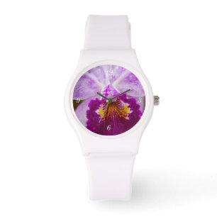 Montre Orchidée mauve de passion