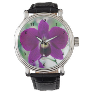 Montre Orchidée violette