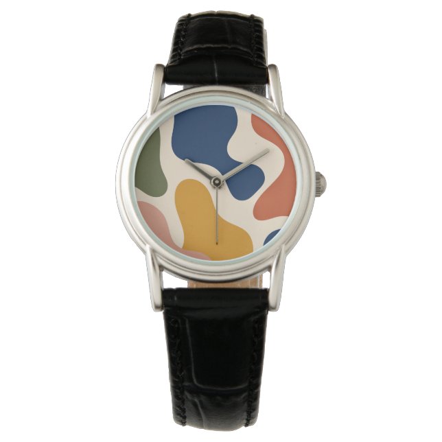Montre Organic Fluid Shapes Boho Multicolor Watch (devant)