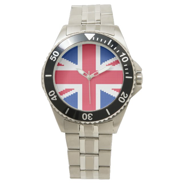 Montre Original cross-stitch design Union Jack (devant)