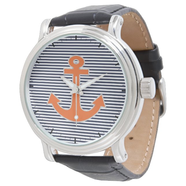 Montre Original Embroidery Anchor Capitaine Nautical (Incliné)