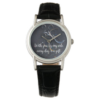 Montre Ornements délicats en bleu