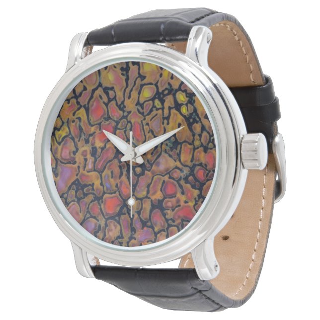 Montre Os de dinosaure à motifs (Incliné)