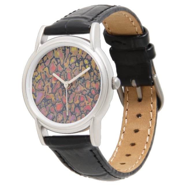 Montre Os de dinosaure à motifs (Incliné)