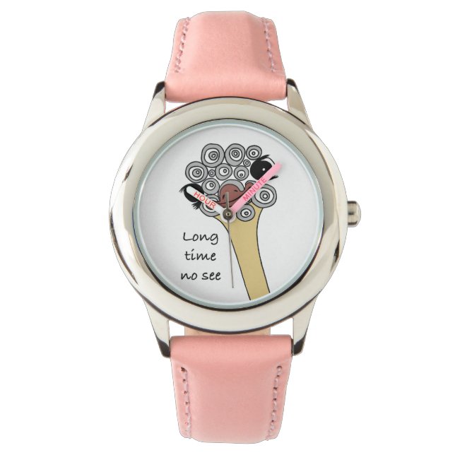 Montre Ostrich Watch for Kids "long time no see" (devant)