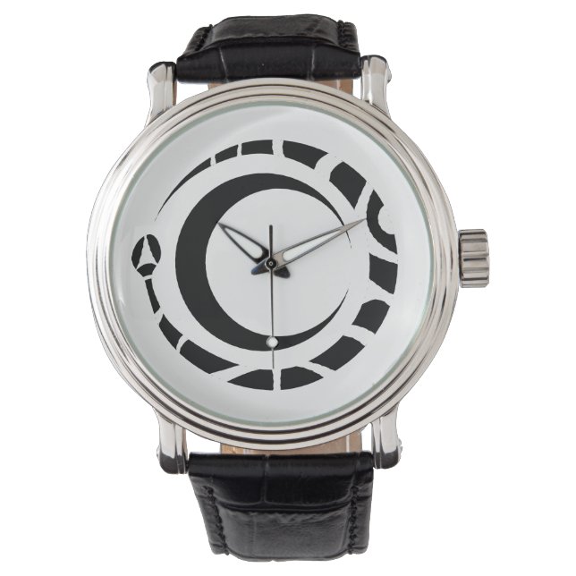 Montre ouroboros et lune  (devant)