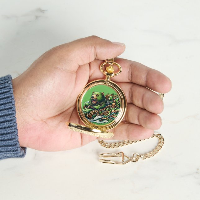 Montre Ours Animés à bord d'une voiture verte (main)