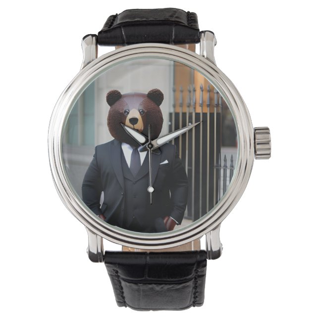 Montre Ours d'affaires en costume (devant)