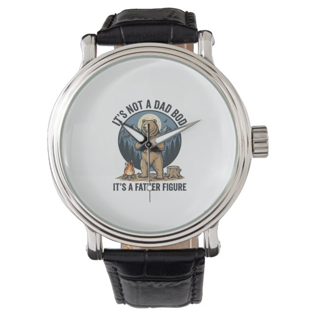 Montre Ours figure paternelle drôle design vectoriel de c (devant)